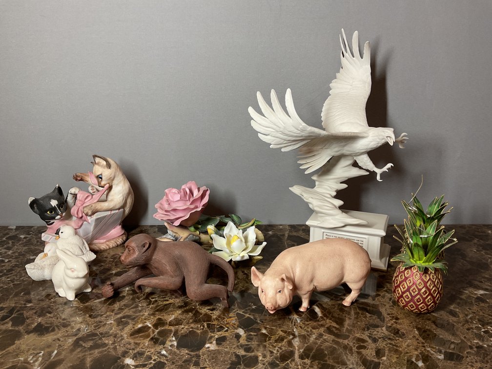 Flower and Animal Figurines