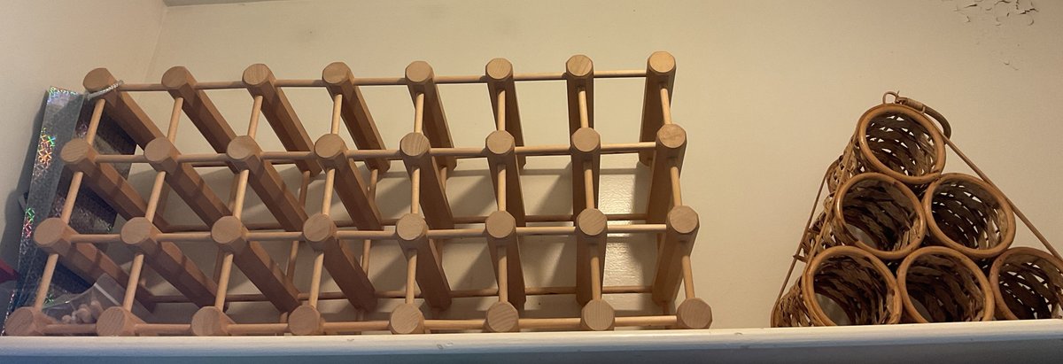 Wood and Wicker Wine Racks