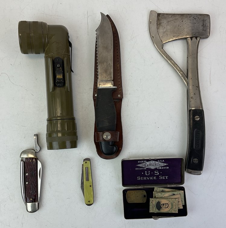 Vintage Military, Knives, and Hatchet