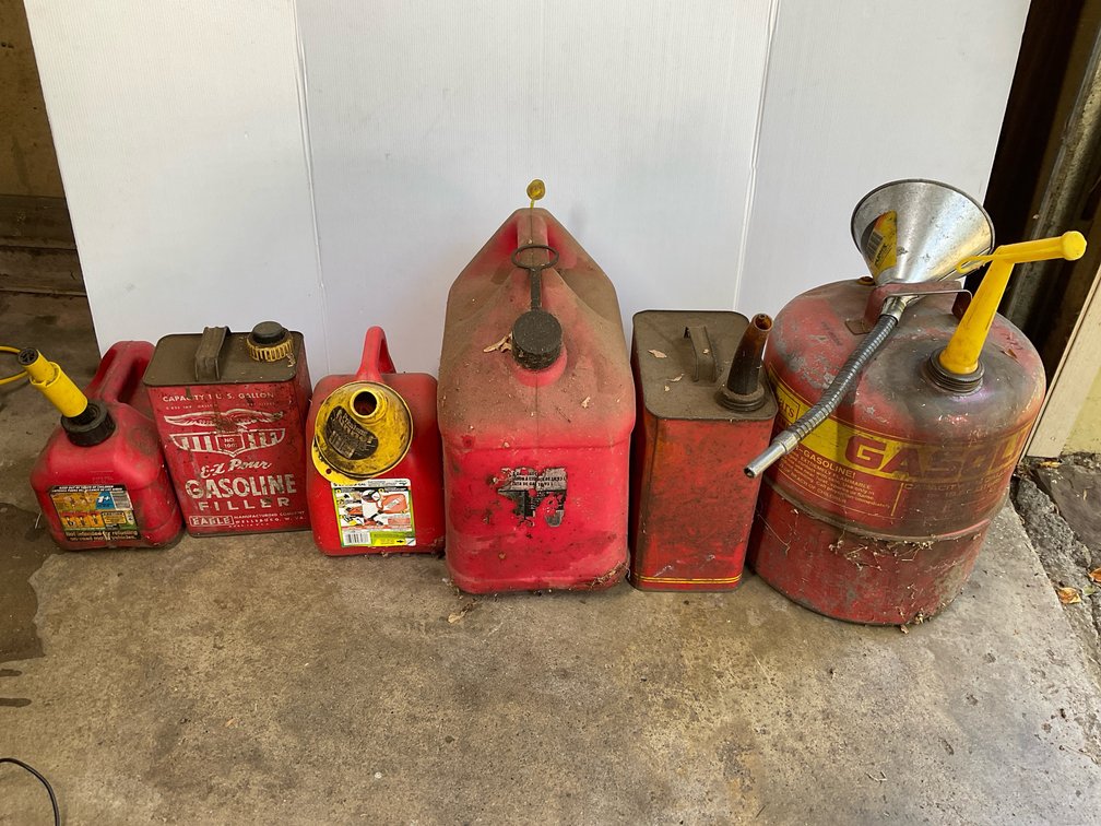 Assorted Gas Cans