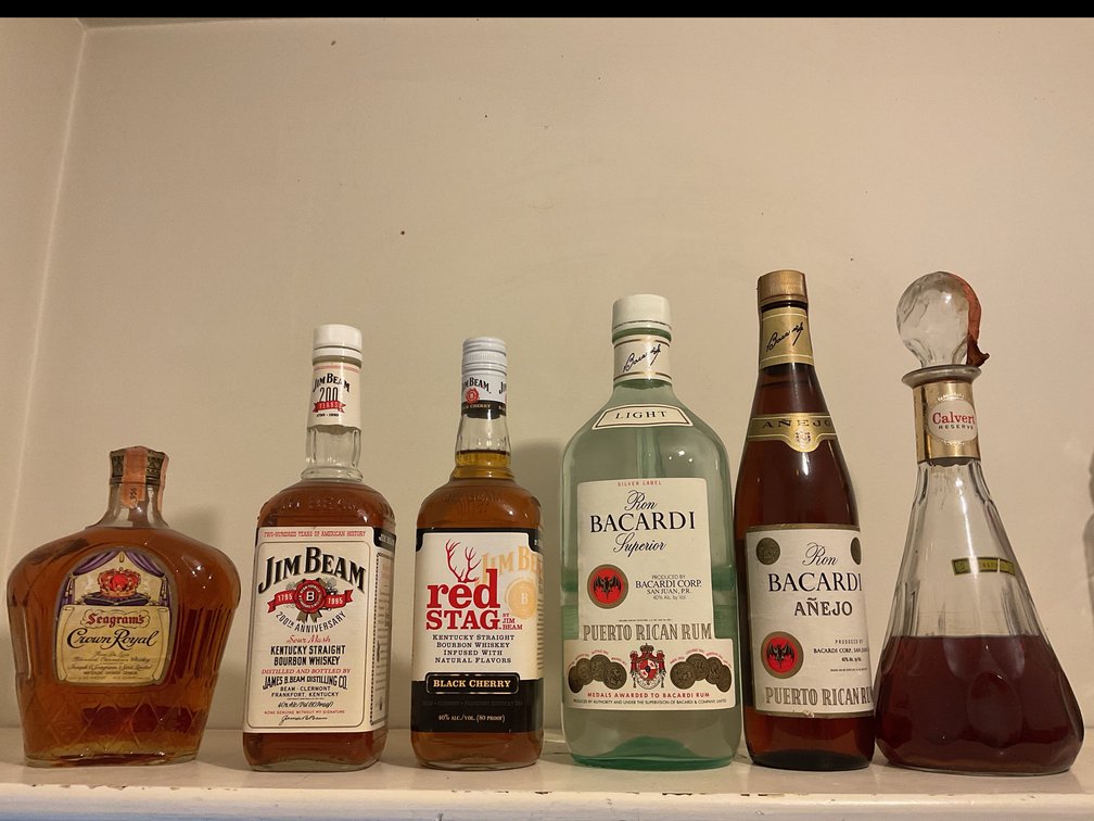 Assorted Spirits and Whisky