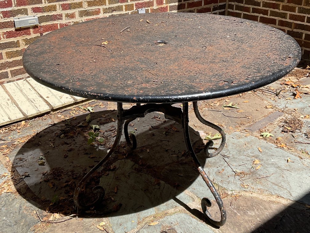 Round Metal Patio Table