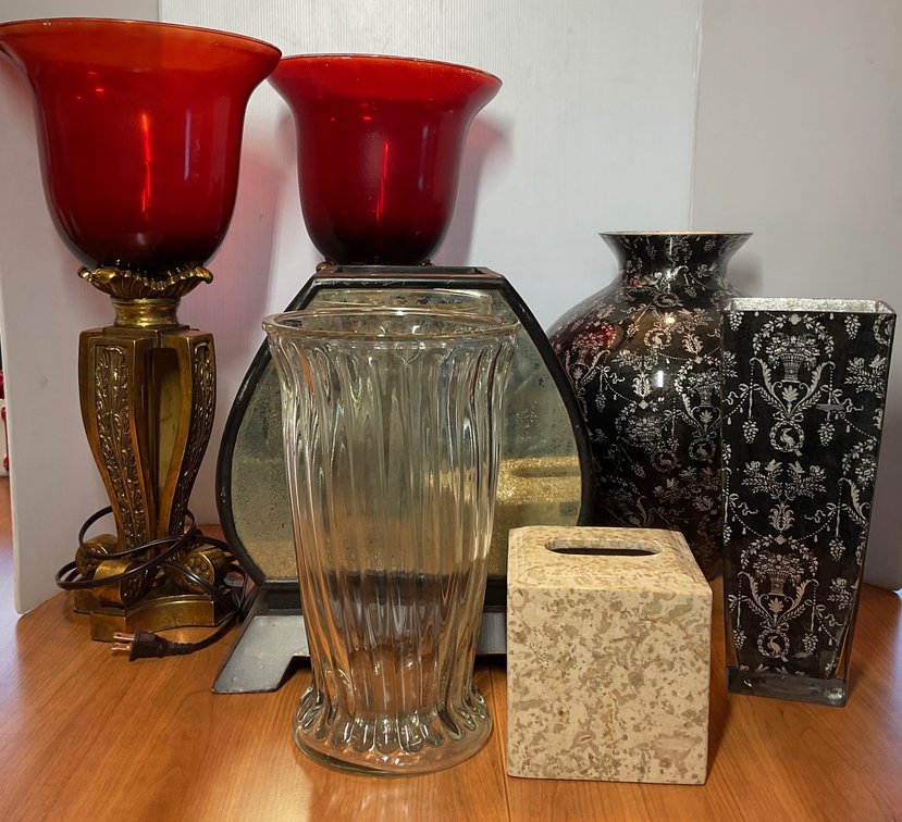 Table Lamps and Vases