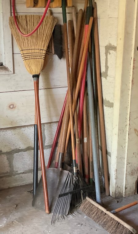 Wheelbarrow and Garden Tools