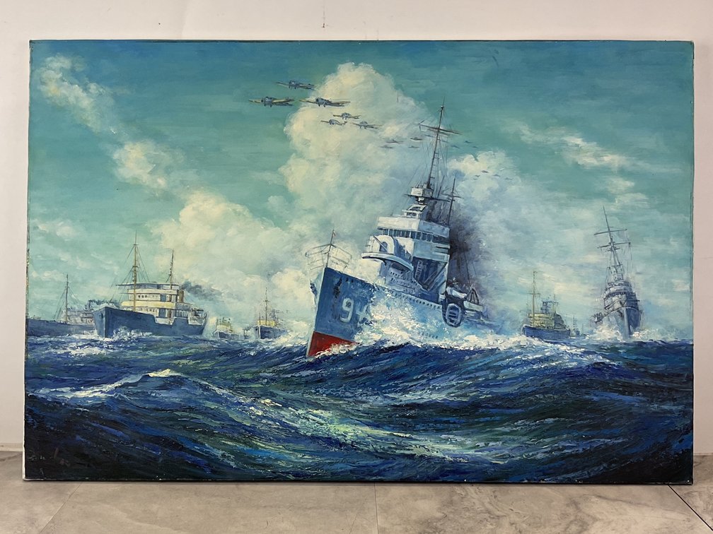 World War II Themed Oil Painting