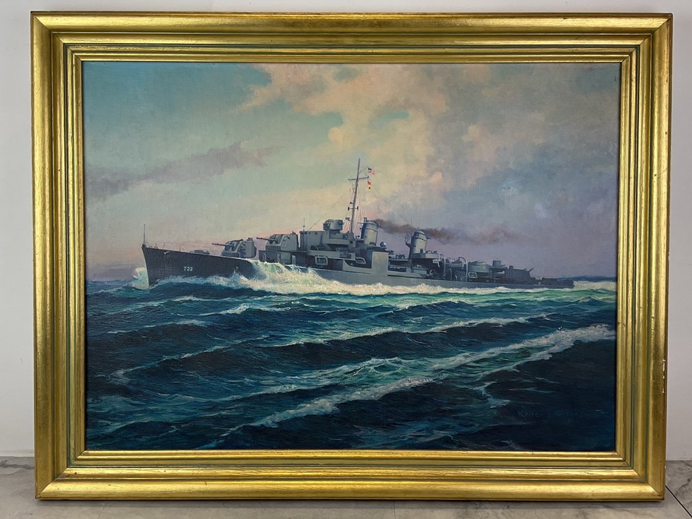 USS Barton Oil Painting