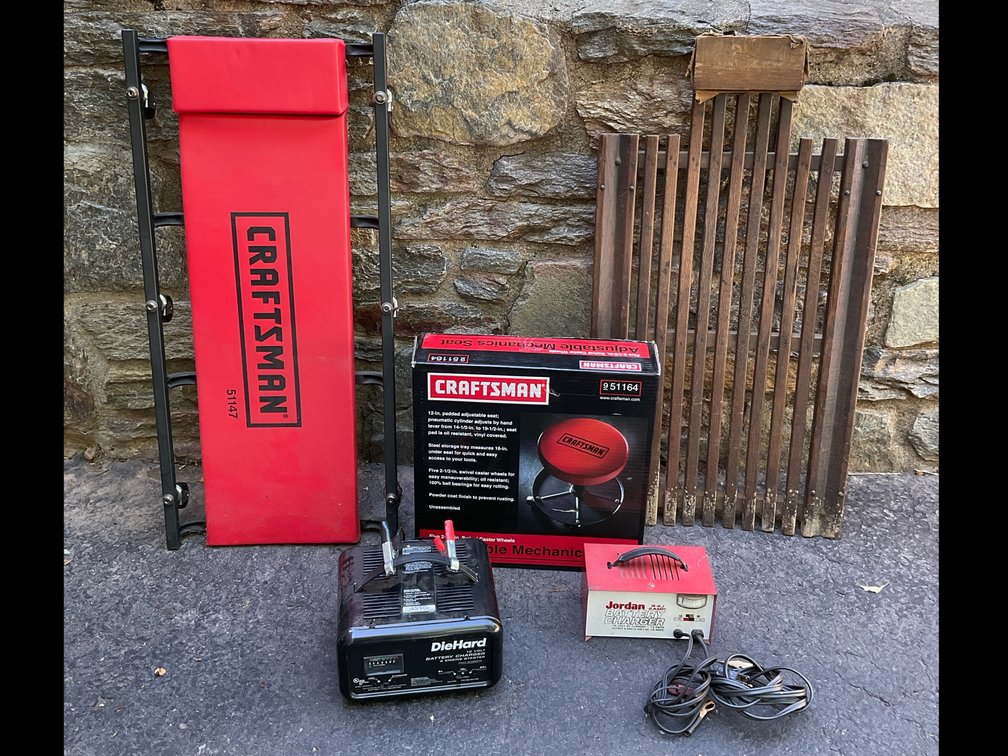 Craftsman Mechanics Creepers, Seat, and Battery Chargers