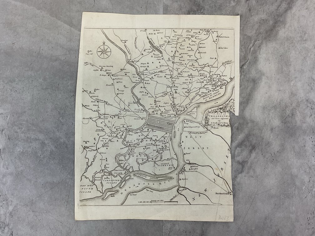 Schull & Heap Philadelphia Engraving Print Map