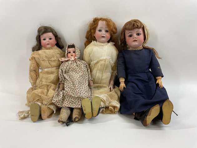 Image for ANTIQUE BISQUE DOLLS.
