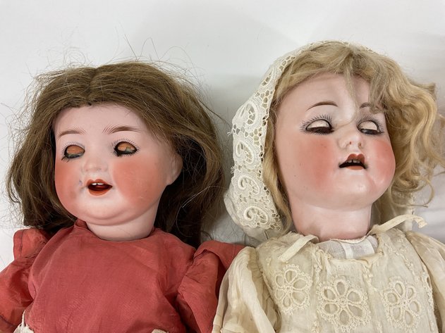 Image for ANTIQUE BISQUE DOLLS.