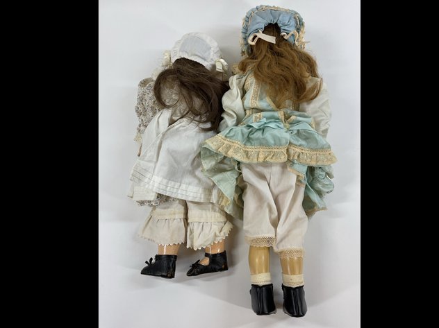 Image for ANTIQUE BISQUE DOLLS.
