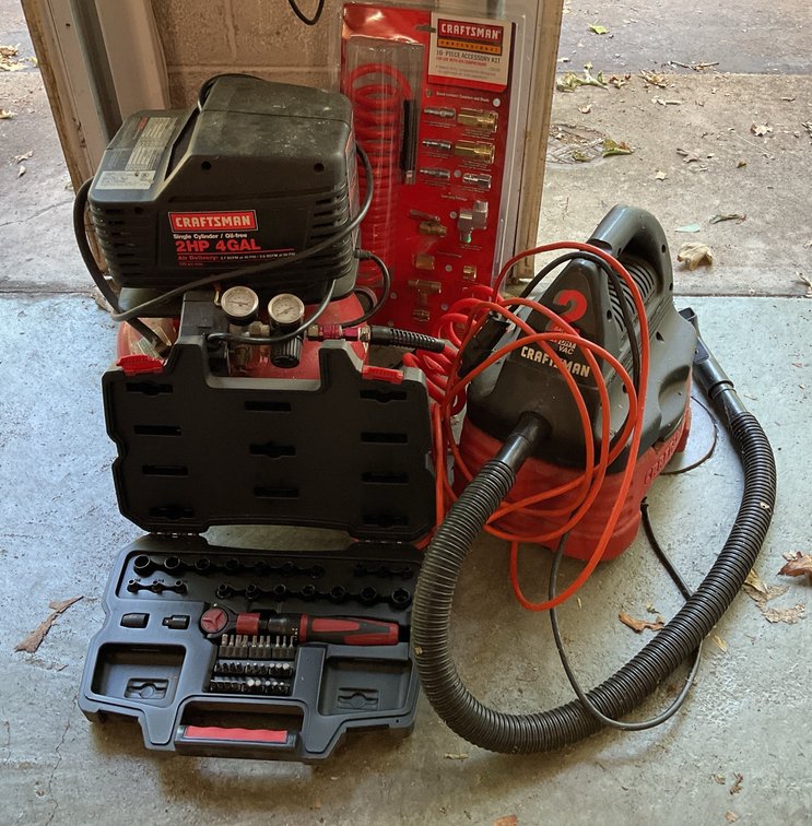 Craftsman Air Compressor, Wet/Dry Vac & Tool Sets