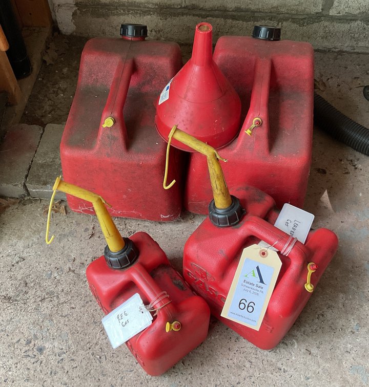 Chilton Portable Gas Cans and Funnel