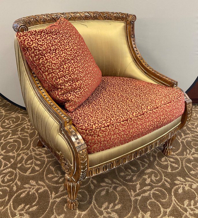 Empire Style Upholstered Armchair