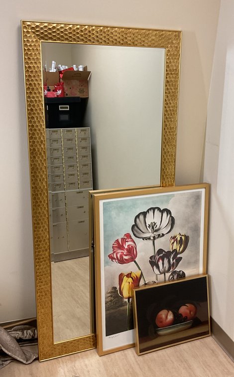 Framed Mirror and Framed Prints