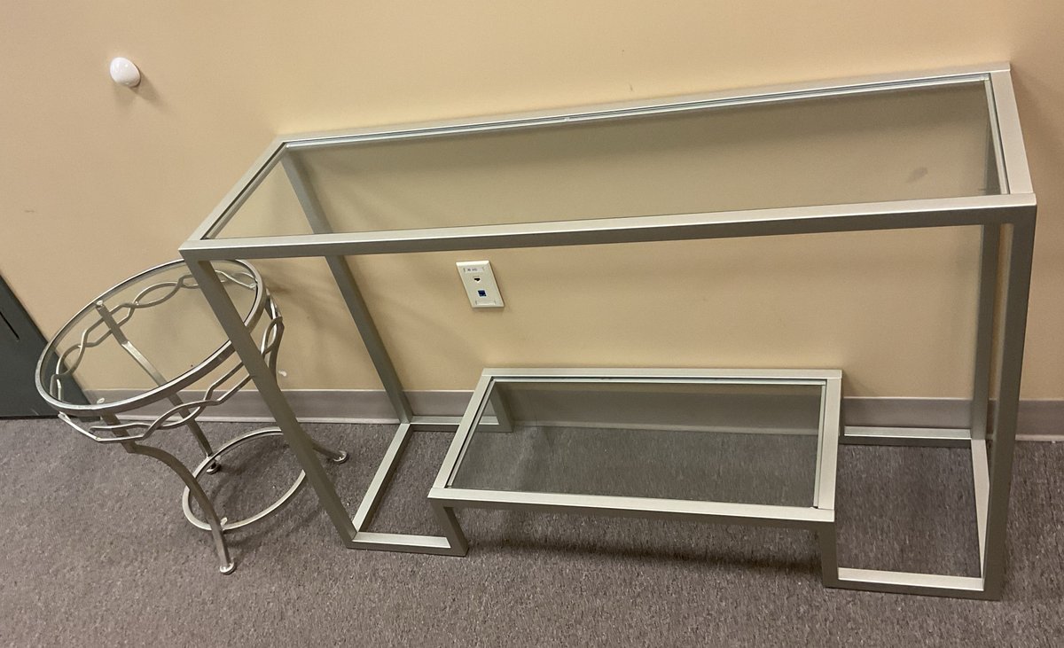Aluminum and Tempered Glass Tables