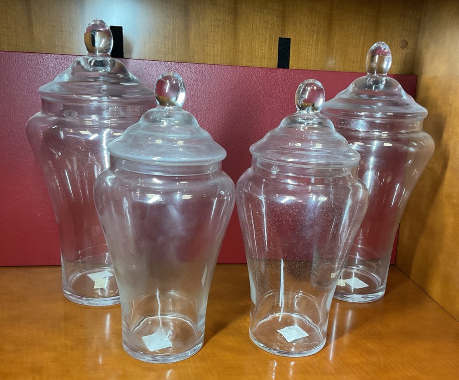 Clear Glass Apothecary Jars