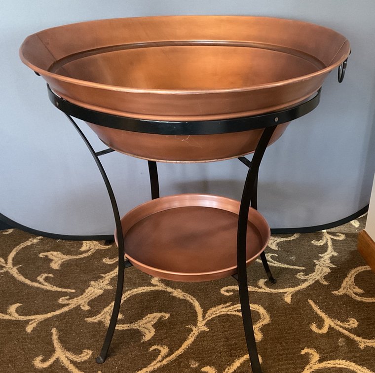 Copper Toned Beverage Stand