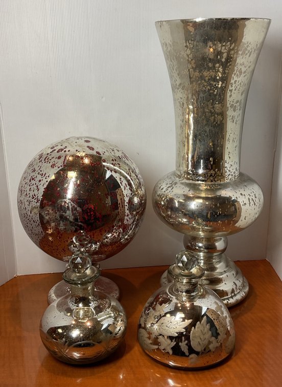 Mercury Glass Globes and Canisters