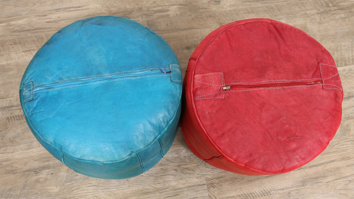 Image for Moroccan Leather Poufs