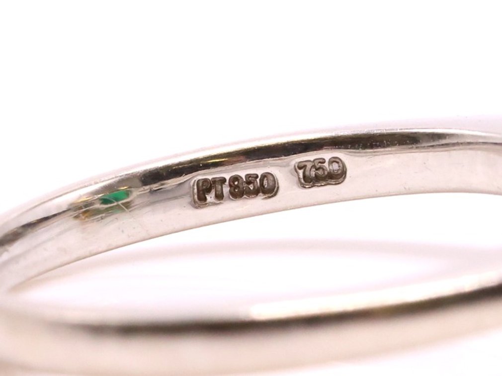Image for 18k WG/YG Emerald Diamond Ring