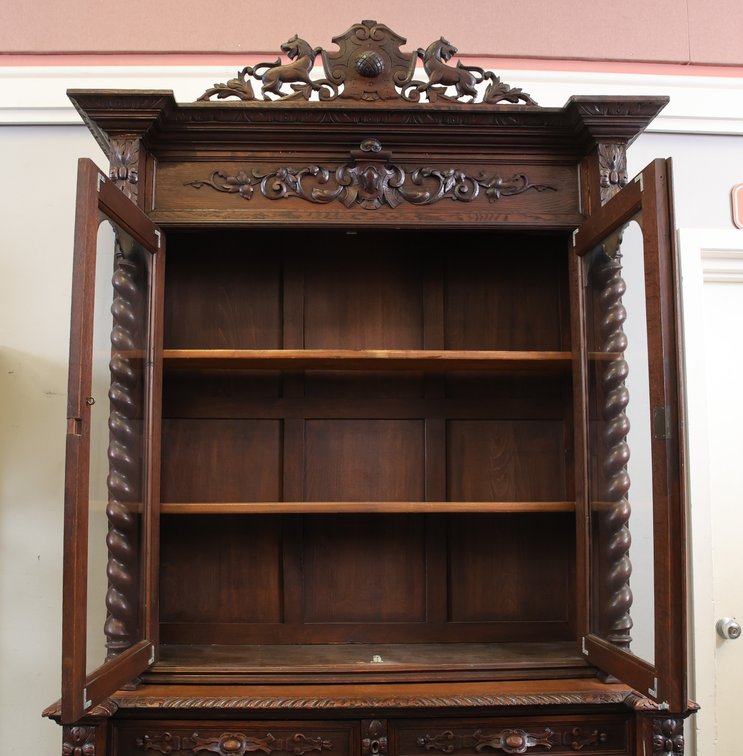 Image for 19th c. Continental Black Forest Carved Oak Buffet