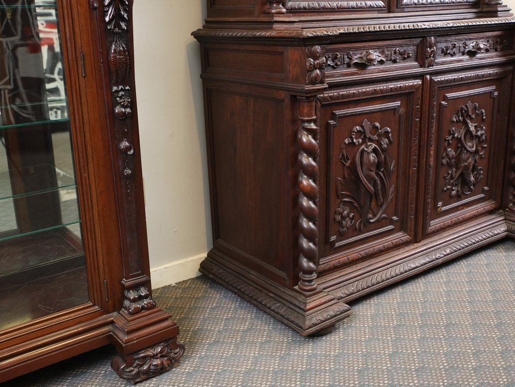 Image for 19th c. Continental Black Forest Carved Oak Buffet