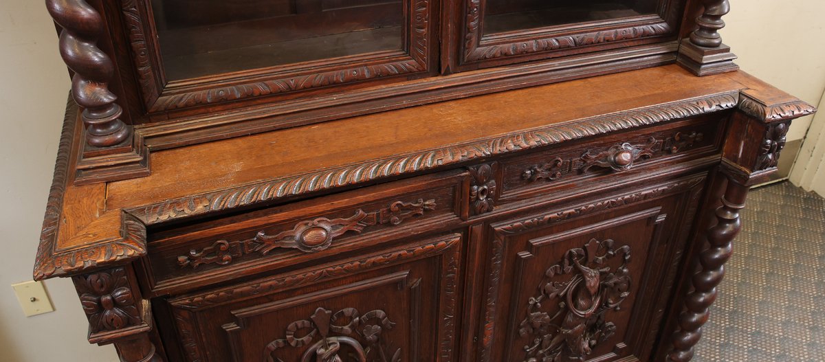 Image for 19th c. Continental Black Forest Carved Oak Buffet