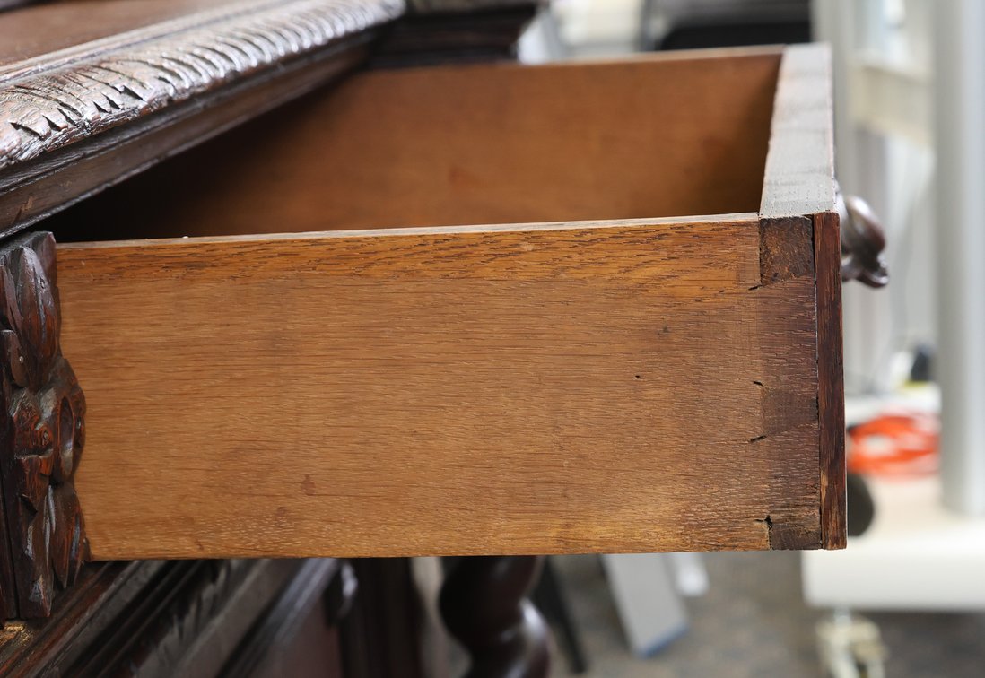 Image for 19th c. Continental Black Forest Carved Oak Buffet