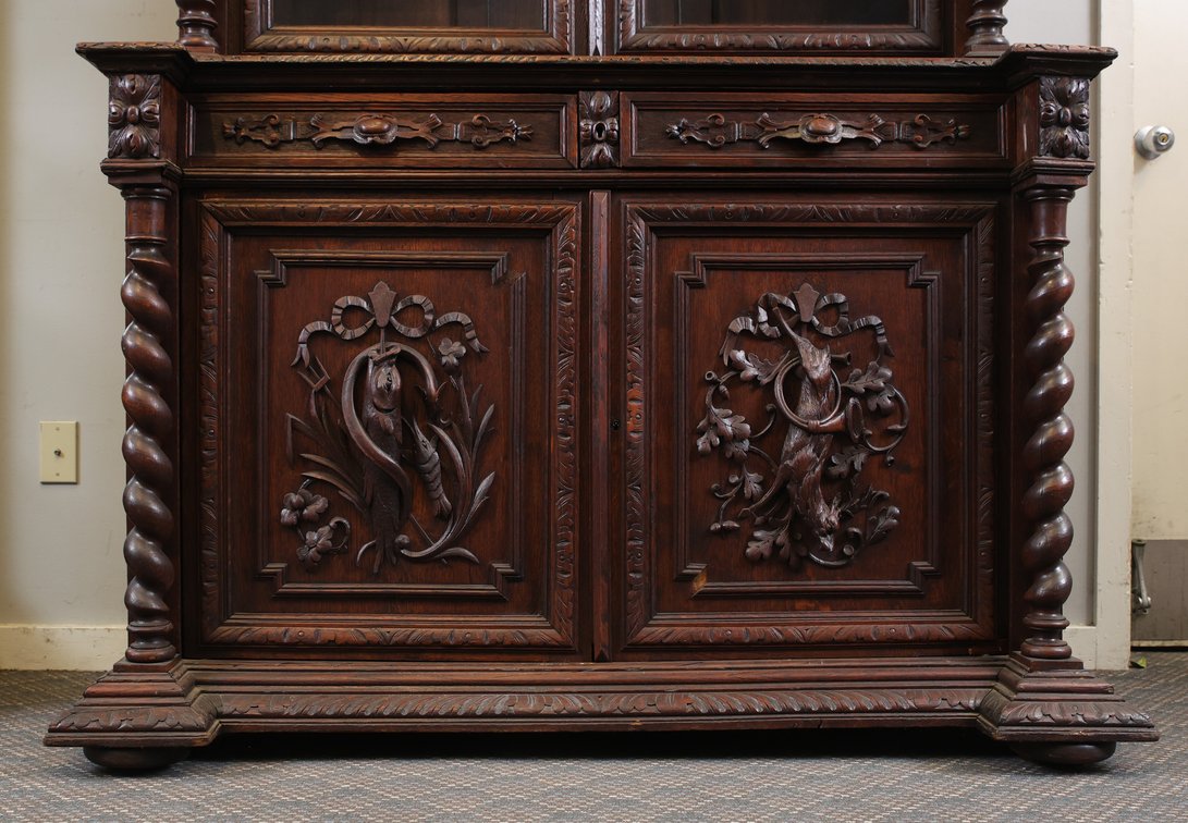 Image for 19th c. Continental Black Forest Carved Oak Buffet