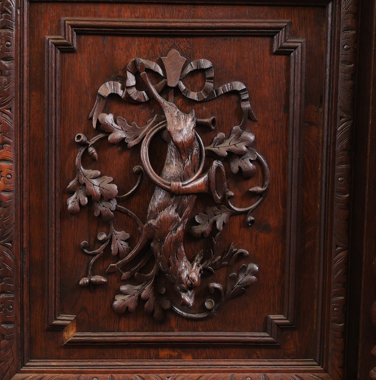 Image for 19th c. Continental Black Forest Carved Oak Buffet