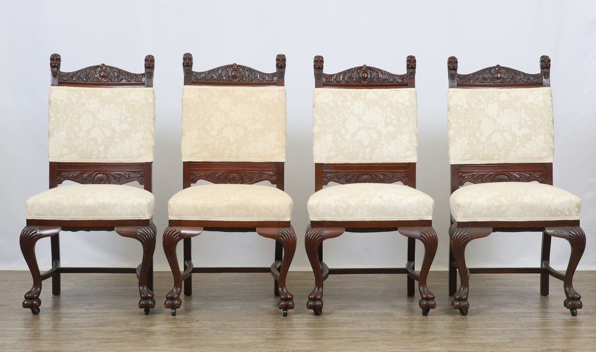 Image for R.J. Horner and Co. Carved Lion's Head Dining Chairs