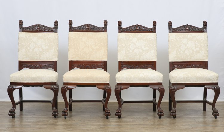 Image for R.J. Horner and Co. Carved Lion's Head Dining Chairs