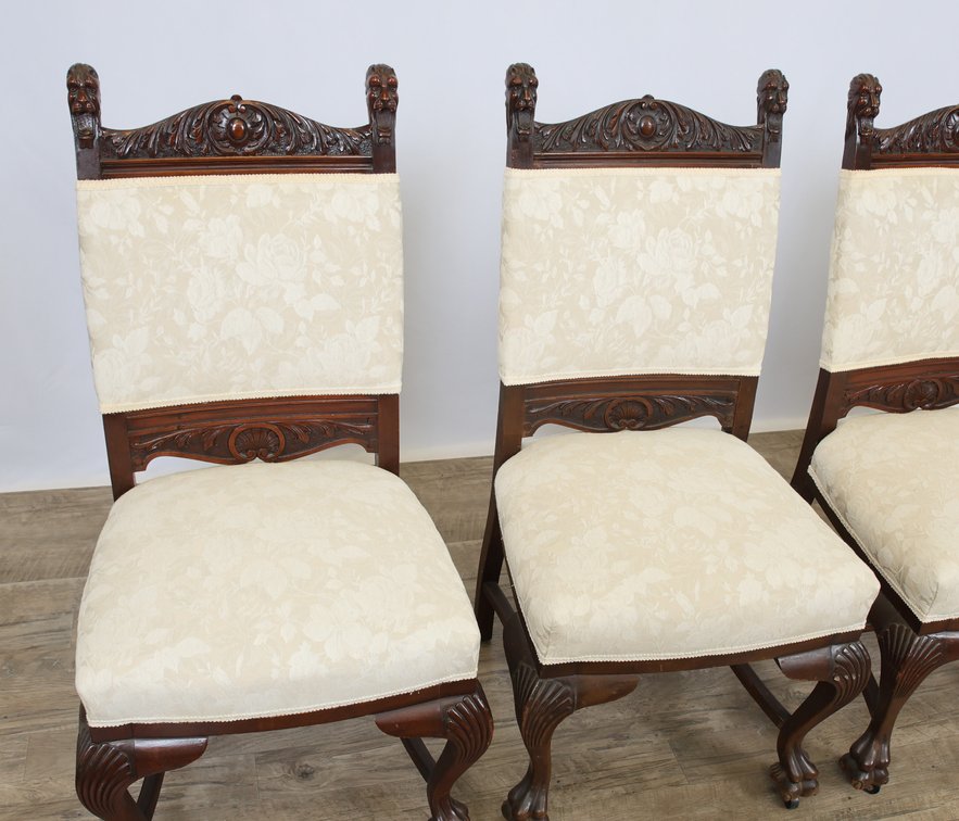 Image for R.J. Horner and Co. Carved Lion's Head Dining Chairs