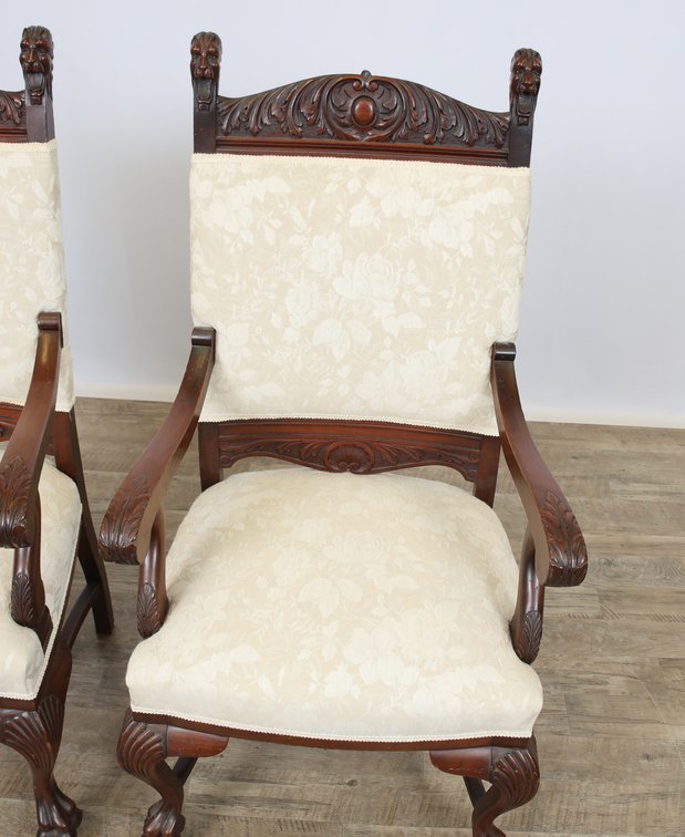 Image for R.J. Horner and Co. Carved Lion's Head Dining Chairs