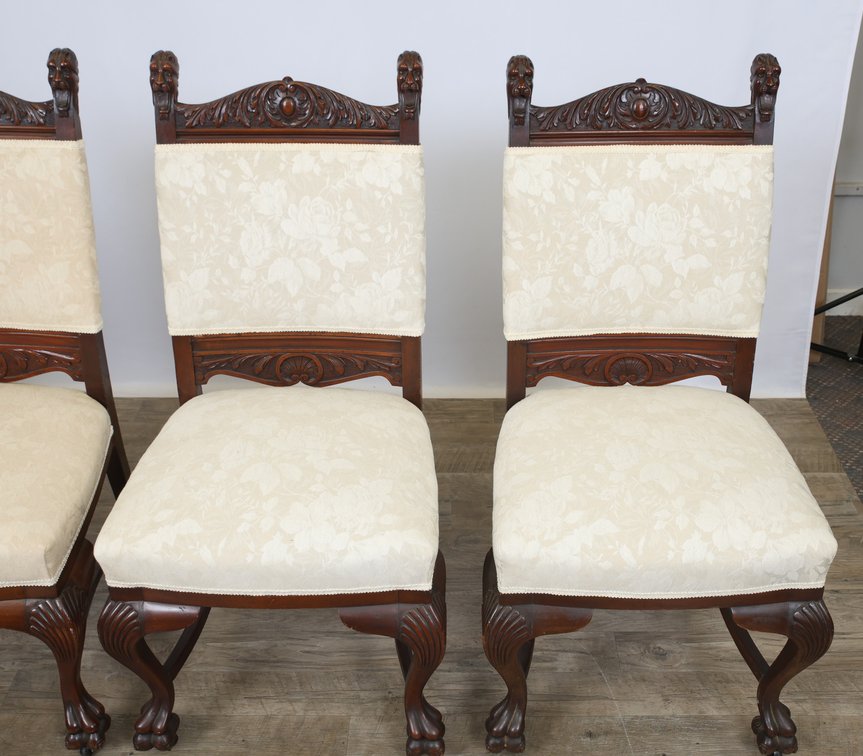 Image for R.J. Horner and Co. Carved Lion's Head Dining Chairs