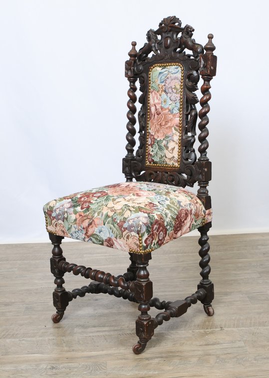 Image for Carved Oak Dining Chairs