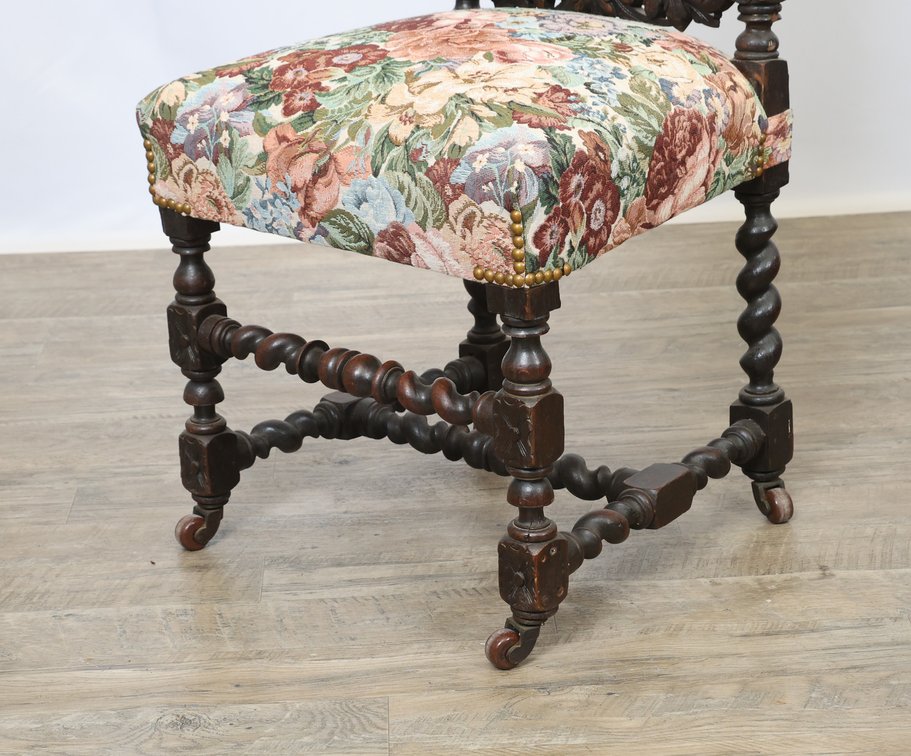 Image for Carved Oak Dining Chairs