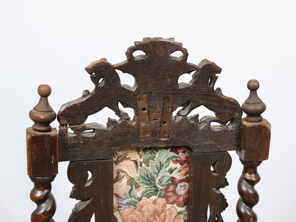 Image for Carved Oak Dining Chairs