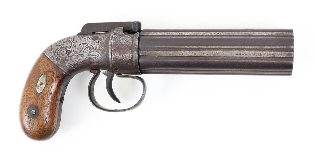 Antique Allen & Thurber 1837 Patent Pepperbox Percussion Revolver