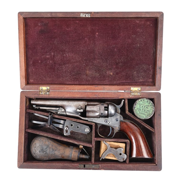 Cased Antique Colt 1862 Police Percussion Revolver