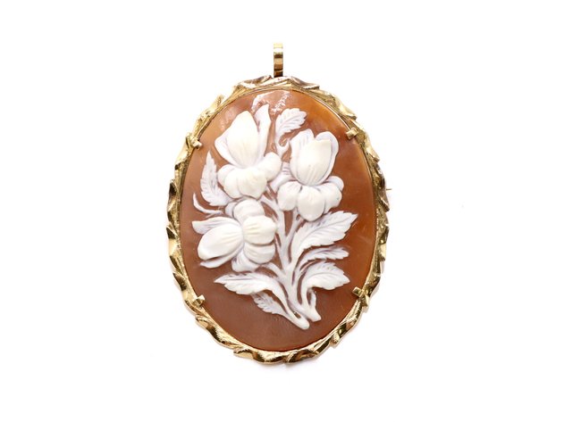 Image for 14k YG Cameo Pin/Pendant