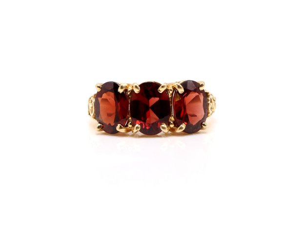 Image for 14k YG Garnet Ring