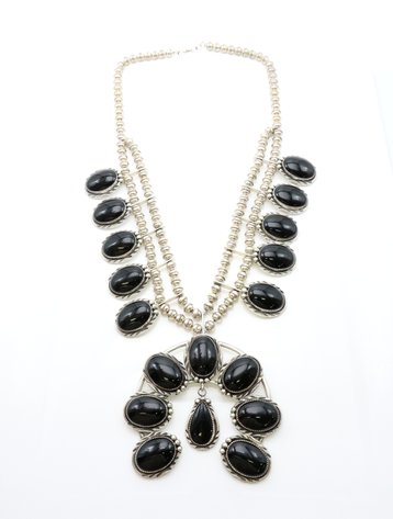 Image for Archie Martinez Sterling Silver Squash Blossom Necklace