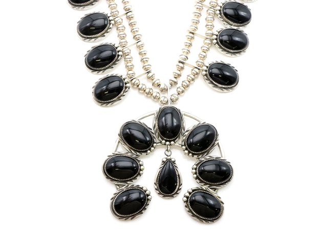 Image for Archie Martinez Sterling Silver Squash Blossom Necklace