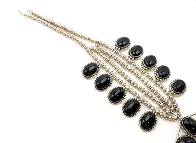 Image for Archie Martinez Sterling Silver Squash Blossom Necklace