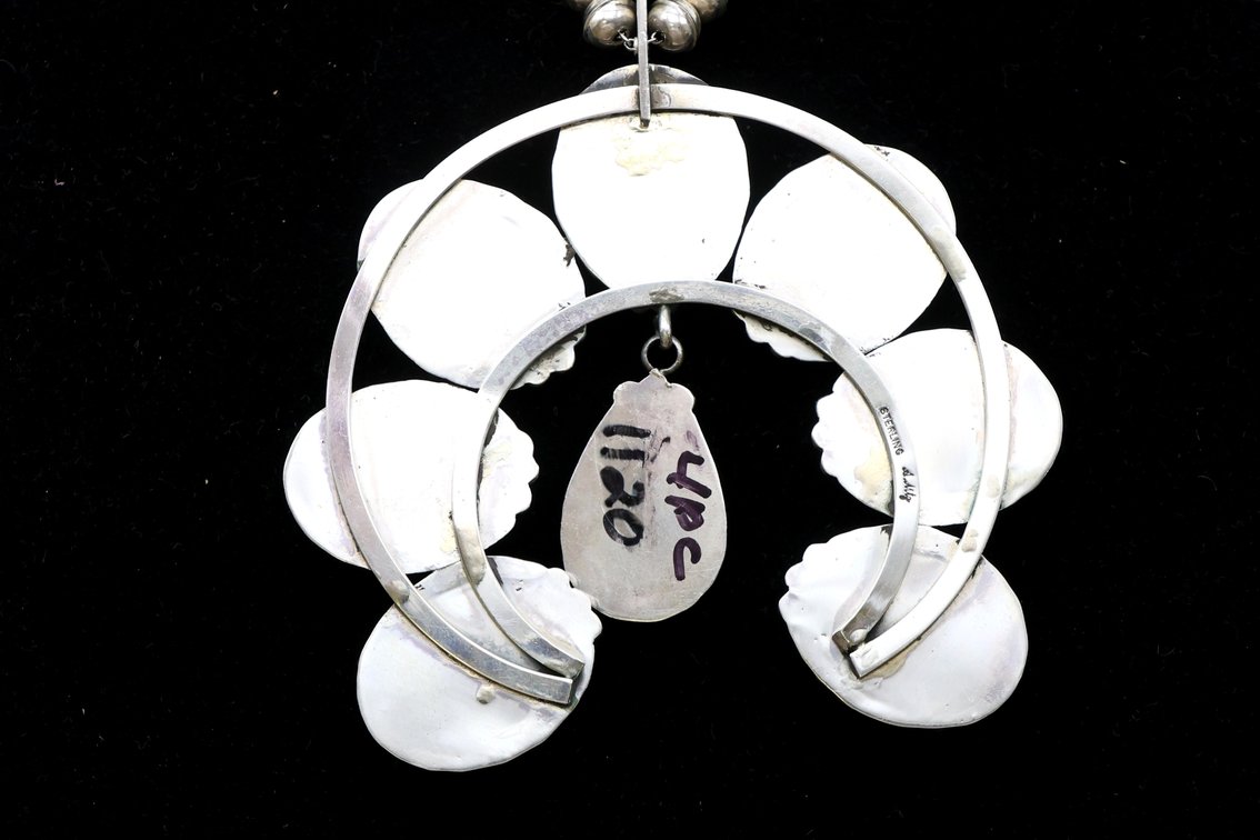 Image for Archie Martinez Sterling Silver Squash Blossom Necklace