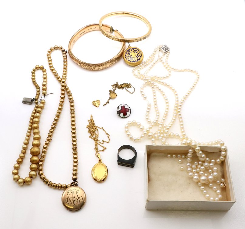 Image for 14k WG Clasp & Costume Jewelry