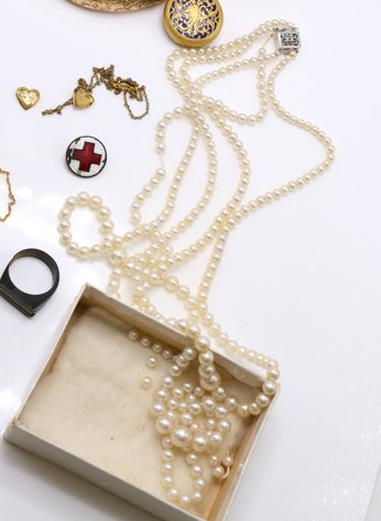 Image for 14k WG Clasp & Costume Jewelry