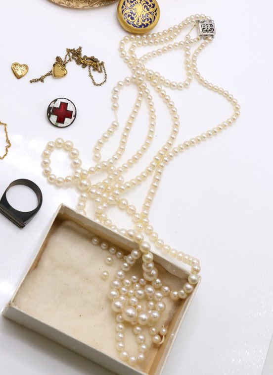 Image for 14k WG Clasp & Costume Jewelry
